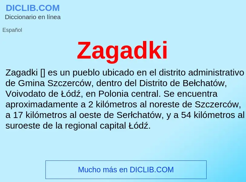 O que é Zagadki - definição, significado, conceito