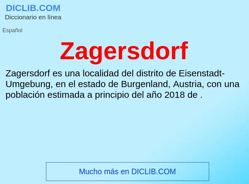 O que é Zagersdorf - definição, significado, conceito