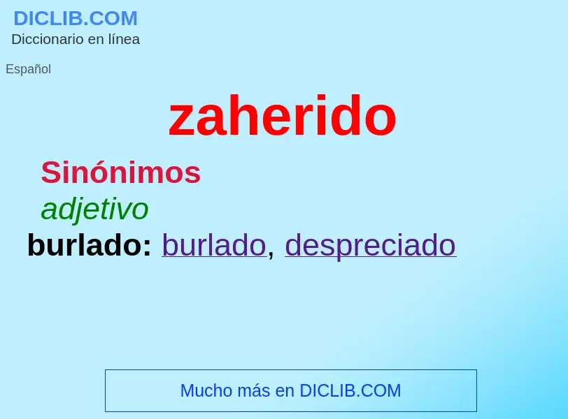 What is zaherido - definition