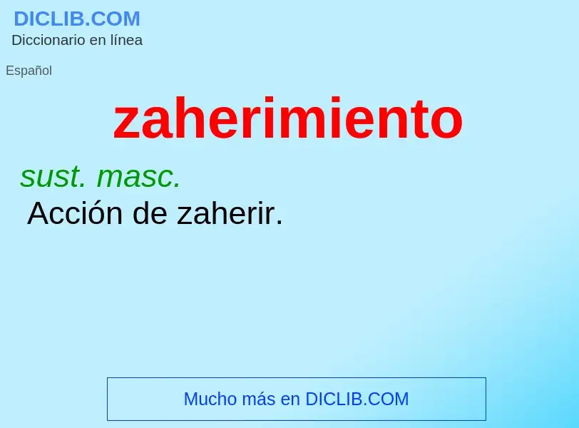 ¿Qué es zaherimiento? - significado y definición