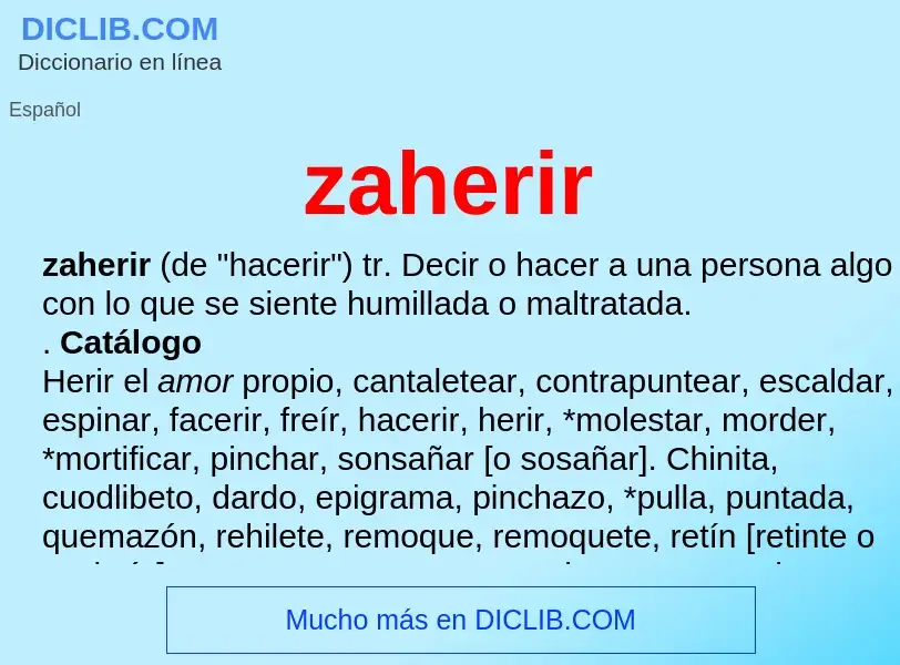 ¿Qué es zaherir? - significado y definición