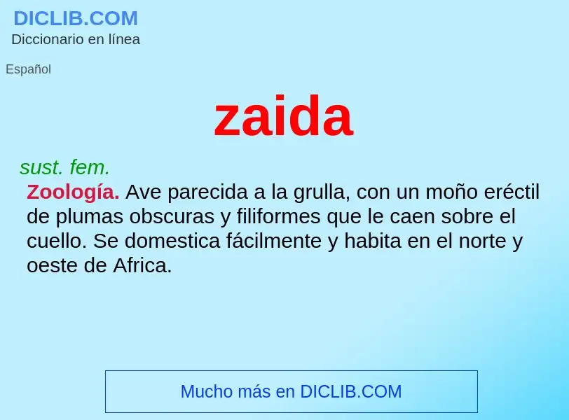 O que é zaida - definição, significado, conceito