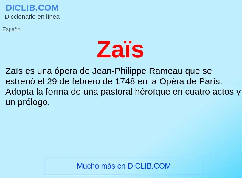 ¿Qué es Zaïs? - significado y definición