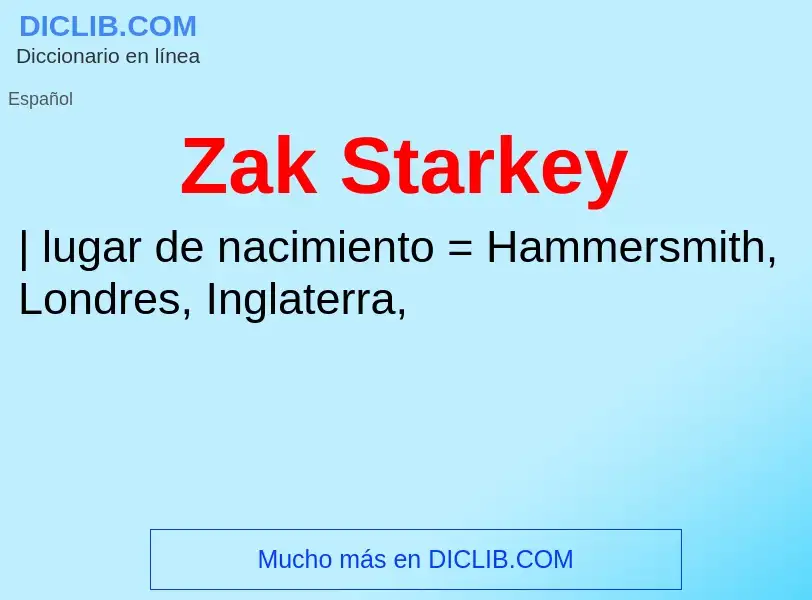 Что такое Zak Starkey - определение