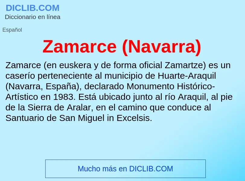 Что такое Zamarce (Navarra) - определение