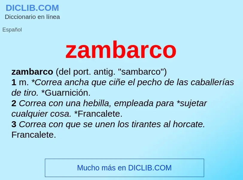 Что такое zambarco - определение