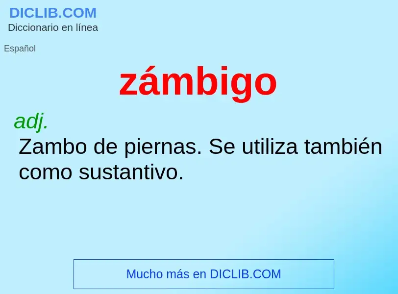 O que é zámbigo - definição, significado, conceito