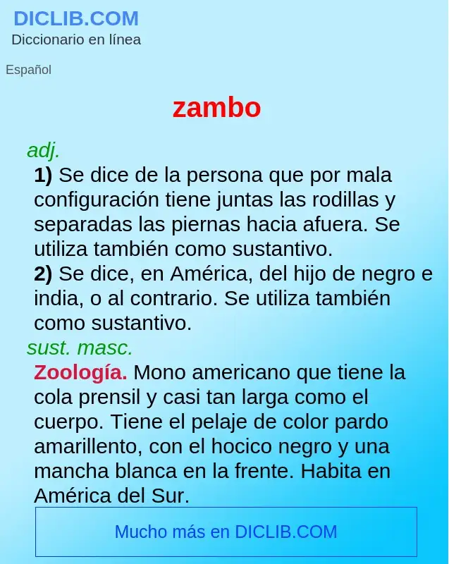 What is zambo - definition