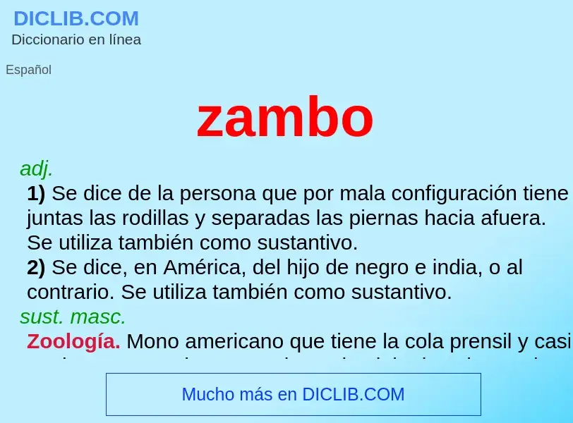 Wat is zambo - definition