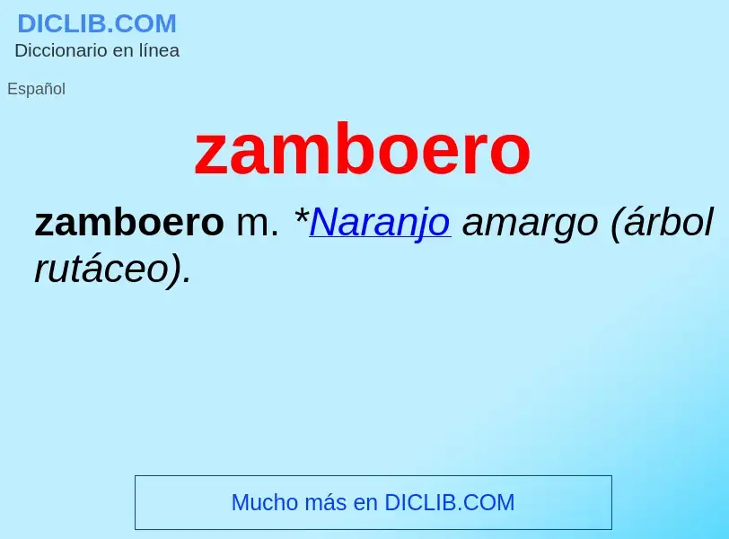 Что такое zamboero - определение