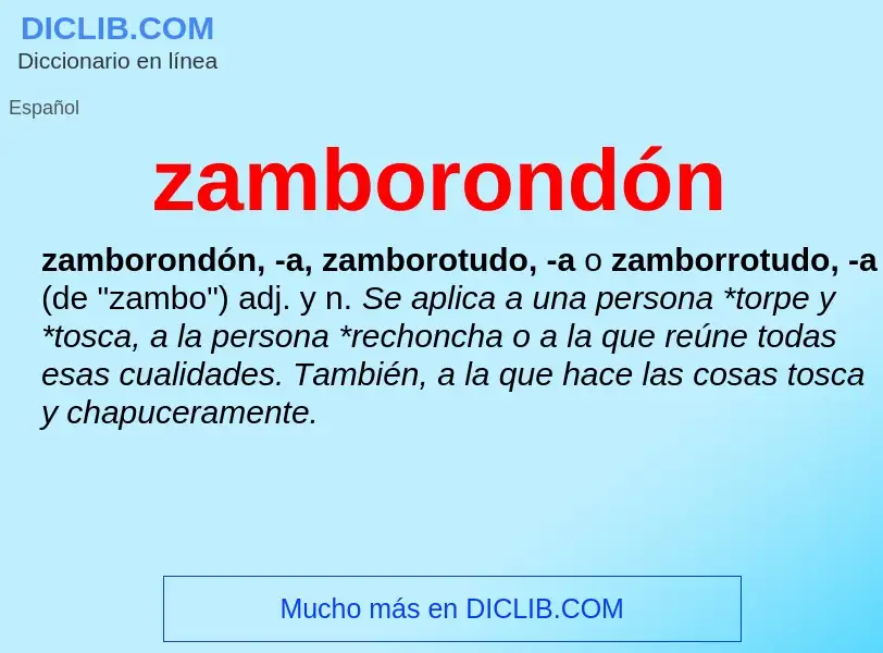 Wat is zamborondón - definition