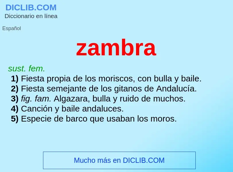 O que é zambra - definição, significado, conceito