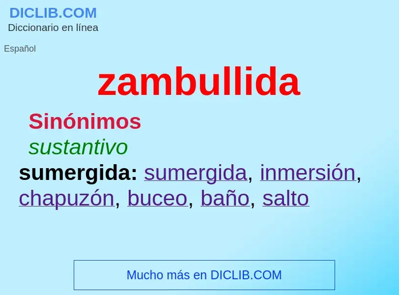 Wat is zambullida - definition