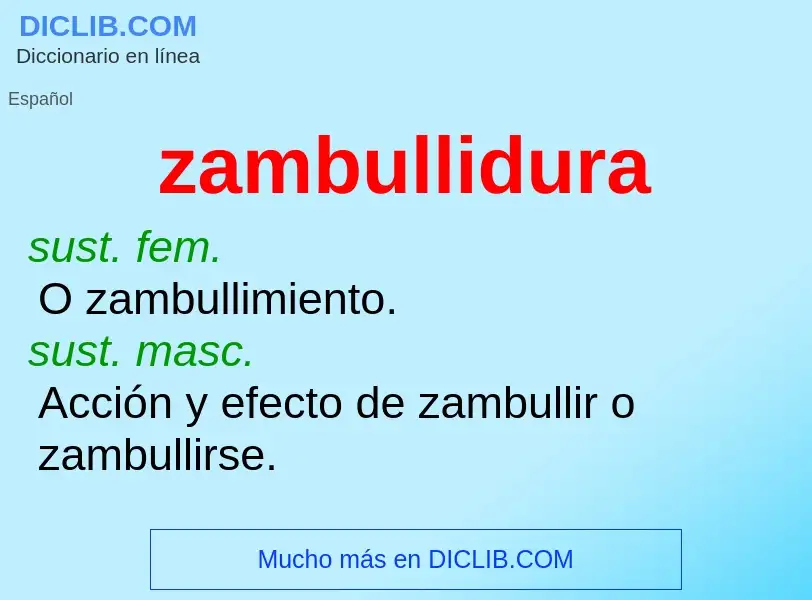 Что такое zambullidura - определение