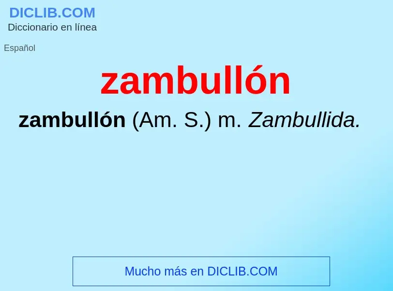 Что такое zambullón - определение