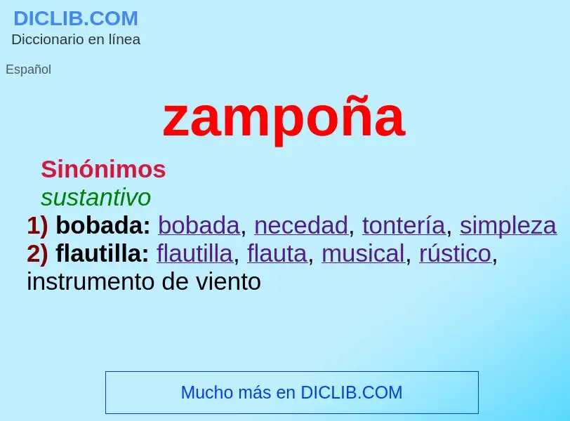 What is zampoña - definition