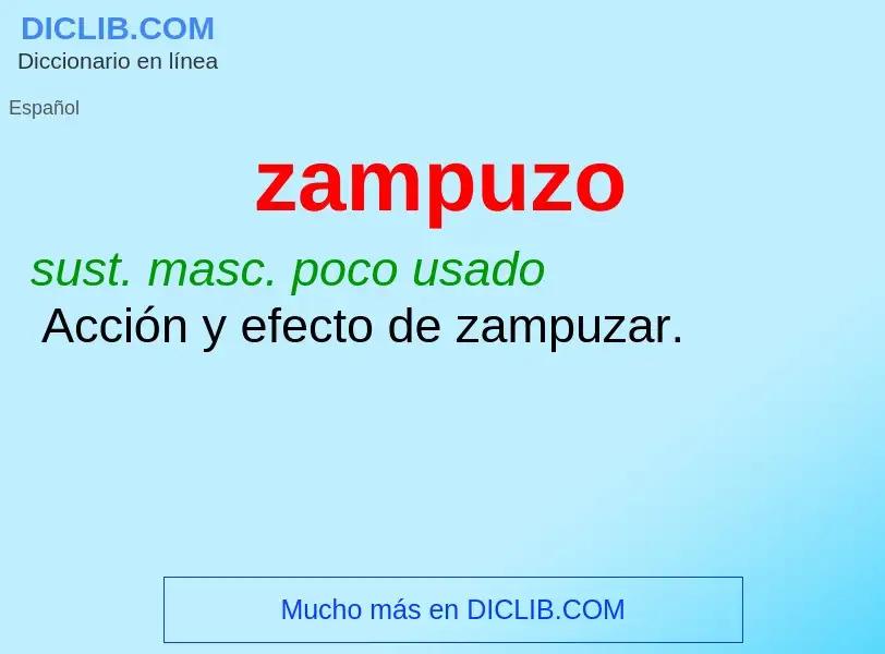 ¿Qué es zampuzo? - significado y definición