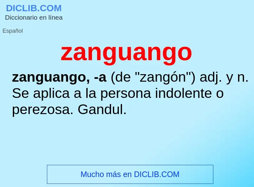 Was ist zanguango - Definition