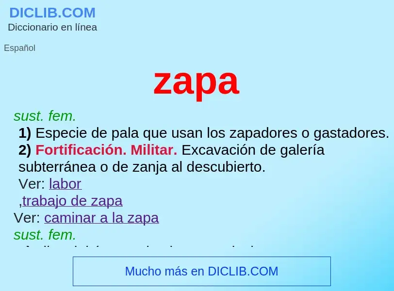 What is zapa - meaning and definition