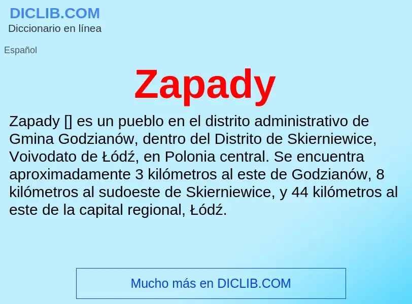 Что такое Zapady - определение