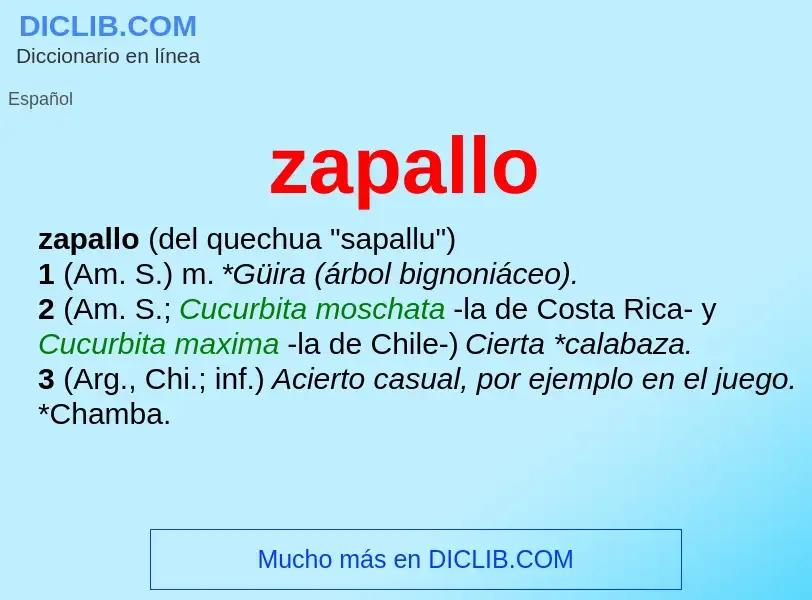 O que é zapallo - definição, significado, conceito