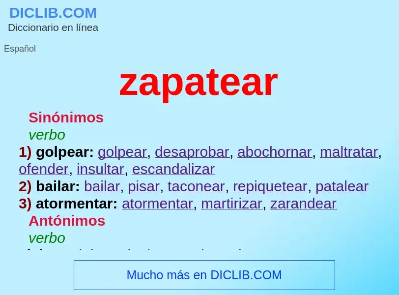 What is zapatear - meaning and definition