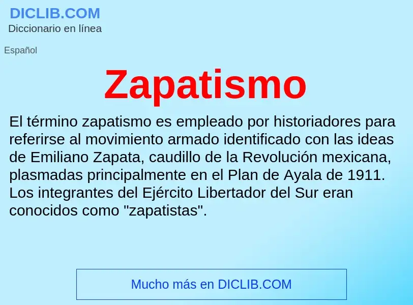 Что такое Zapatismo - определение