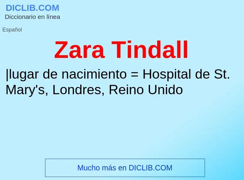 ¿Qué es Zara Tindall? - significado y definición