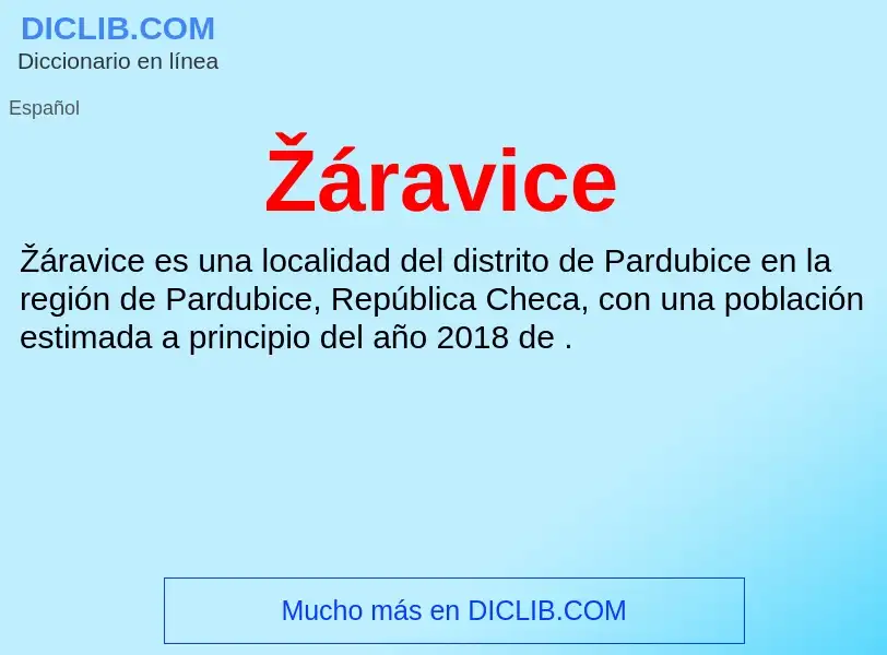 ¿Qué es Žáravice? - significado y definición