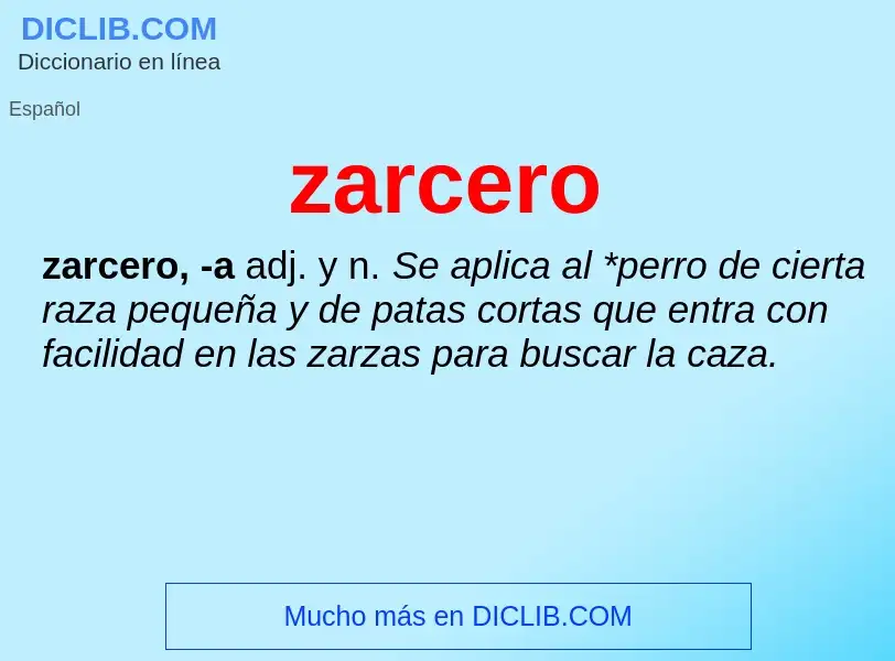 O que é zarcero - definição, significado, conceito