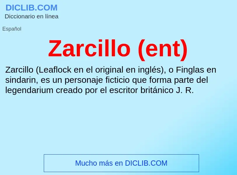 What is Zarcillo (ent) - meaning and definition