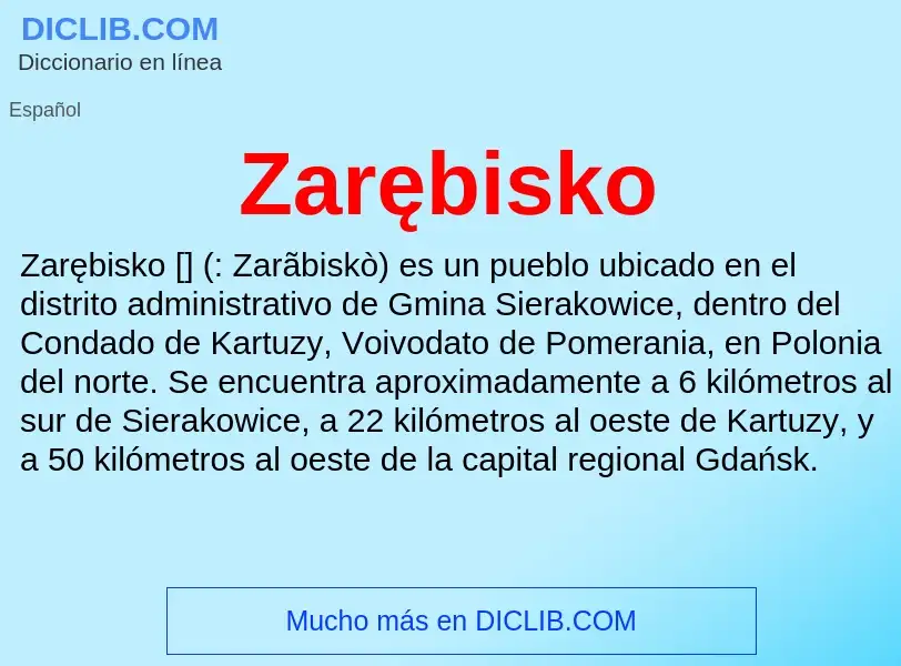 What is Zarębisko - meaning and definition