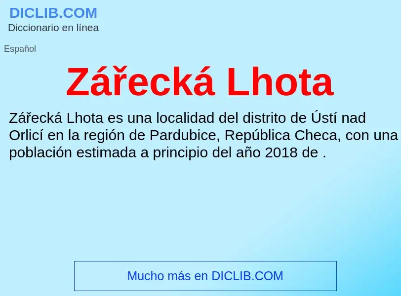 Что такое Zářecká Lhota - определение