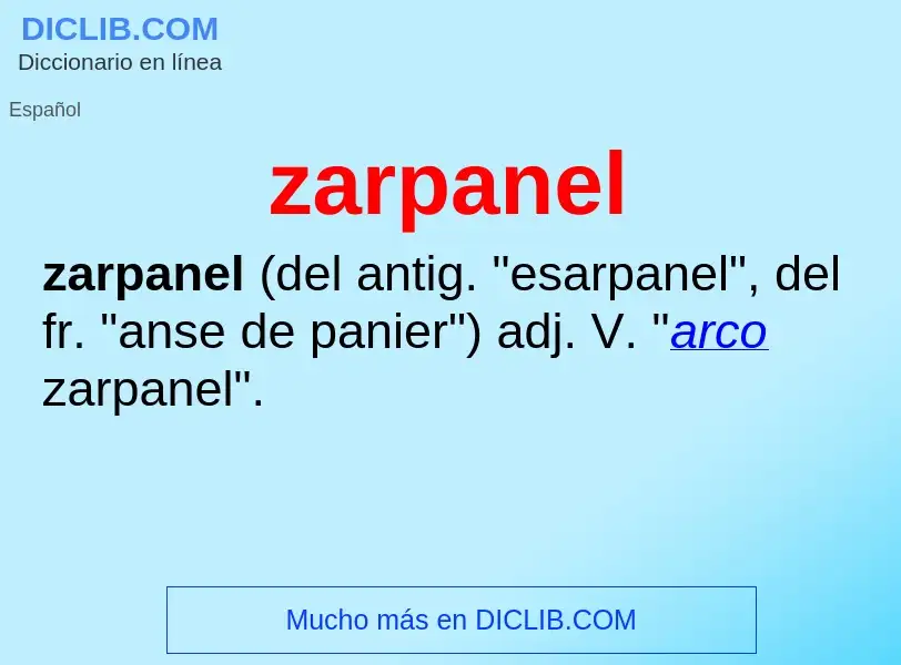 O que é zarpanel - definição, significado, conceito