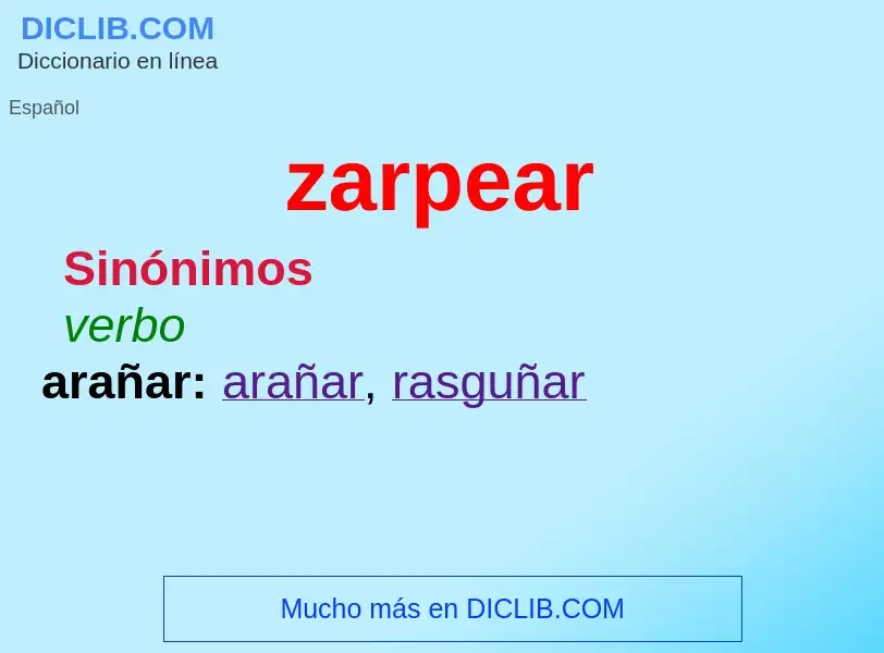 ¿Qué es zarpear? - significado y definición