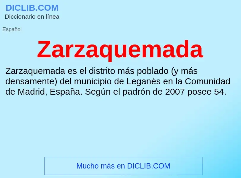 What is Zarzaquemada - meaning and definition