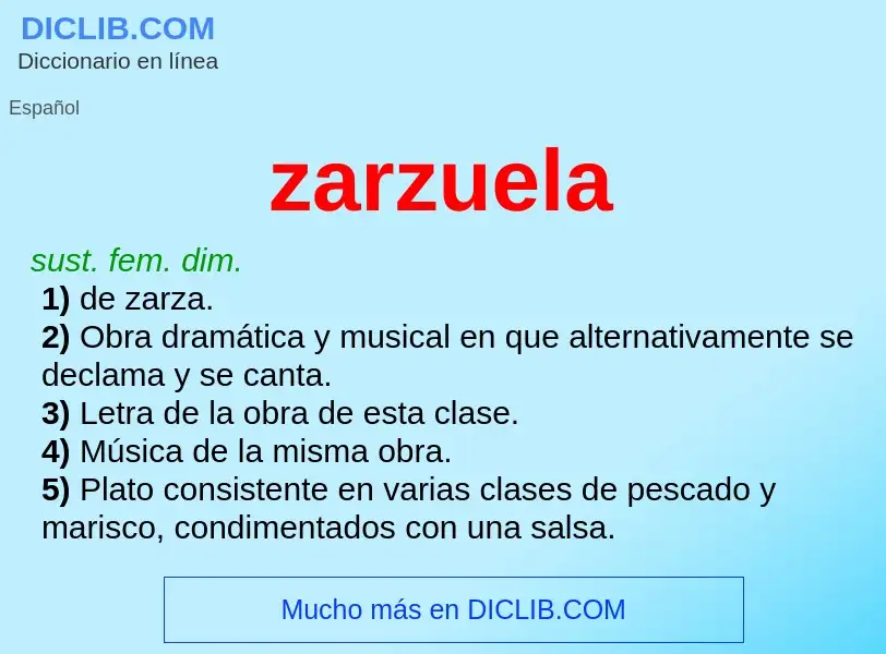 What is zarzuela - definition