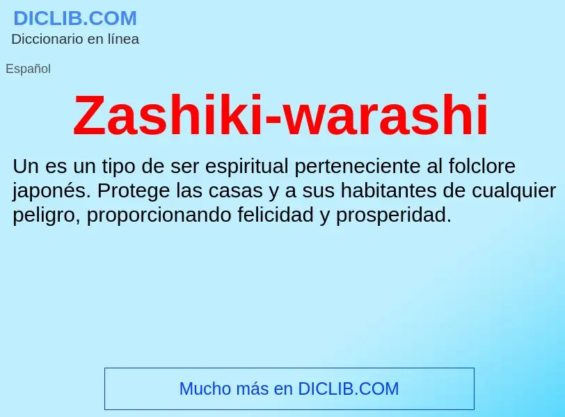 What is Zashiki-warashi - meaning and definition