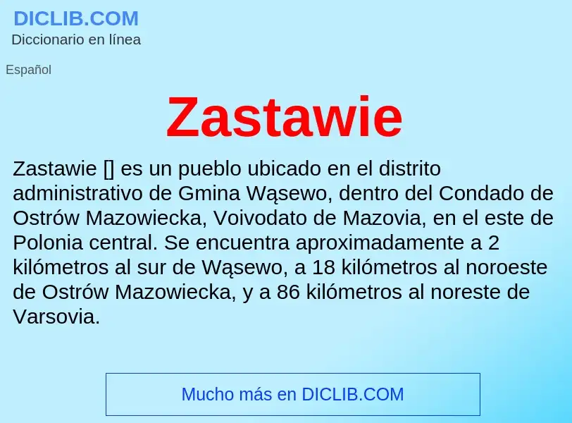 What is Zastawie - meaning and definition