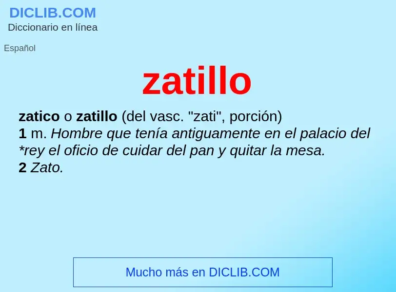 O que é zatillo - definição, significado, conceito