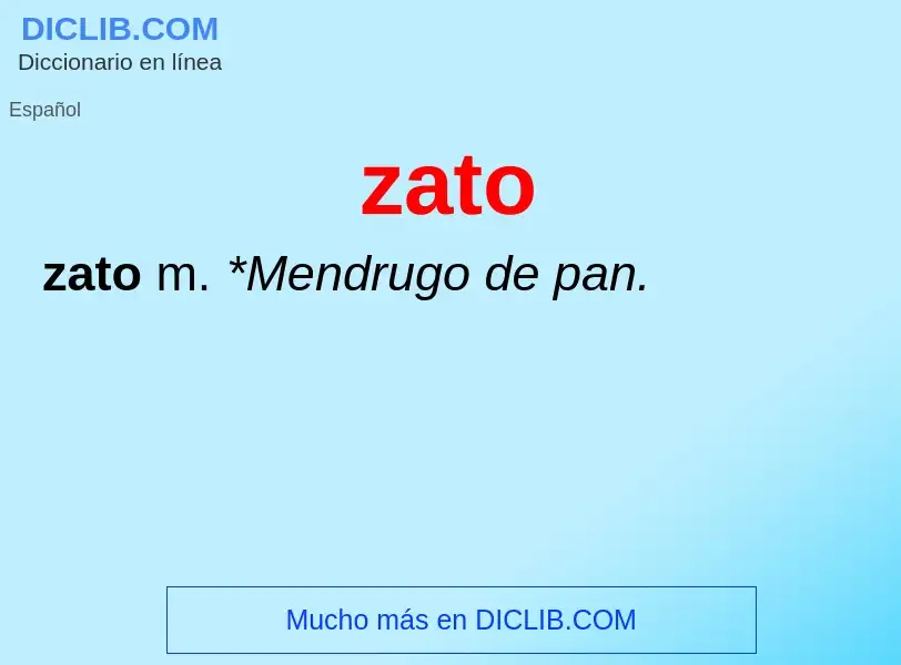 O que é zato - definição, significado, conceito