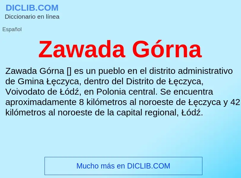 What is Zawada Górna - meaning and definition