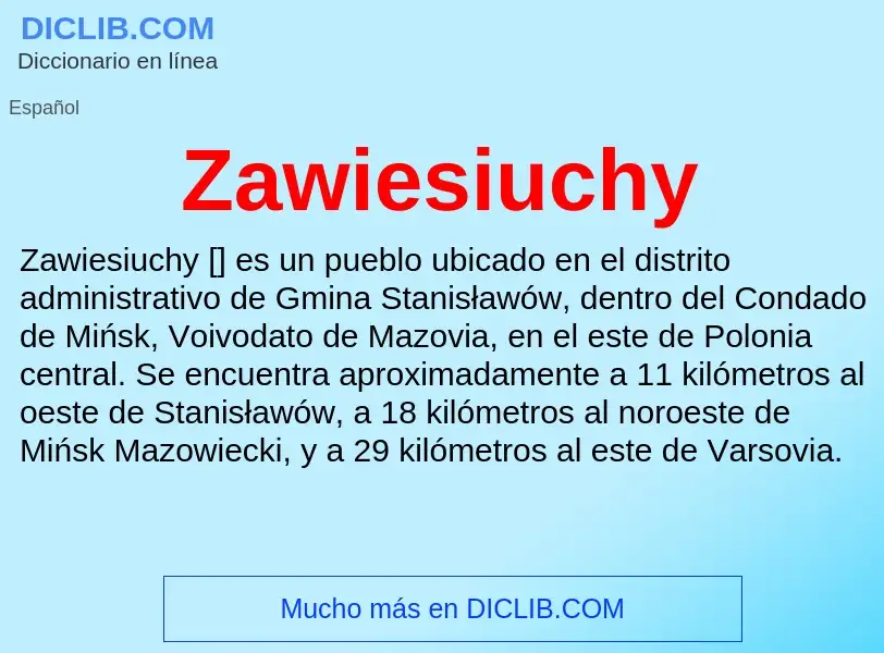 What is Zawiesiuchy - meaning and definition