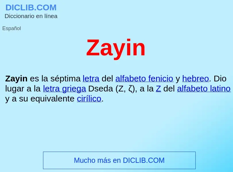 What is Zayin  - meaning and definition