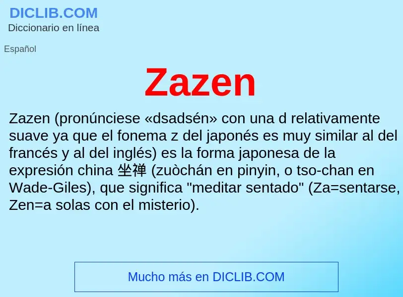 ¿Qué es Zazen? - significado y definición