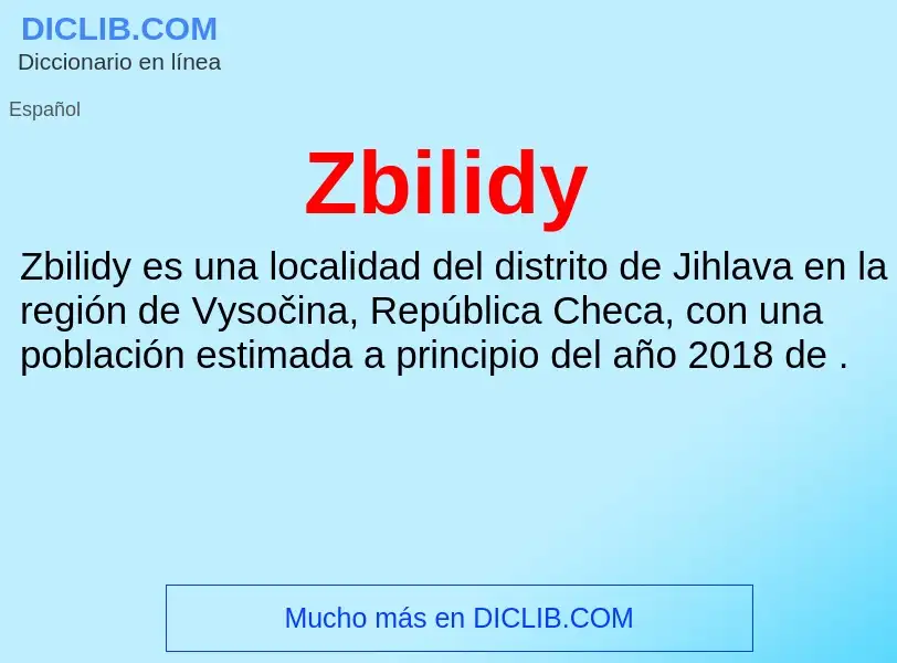 ¿Qué es Zbilidy? - significado y definición