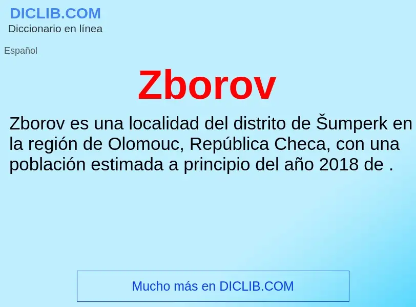 ¿Qué es Zborov? - significado y definición