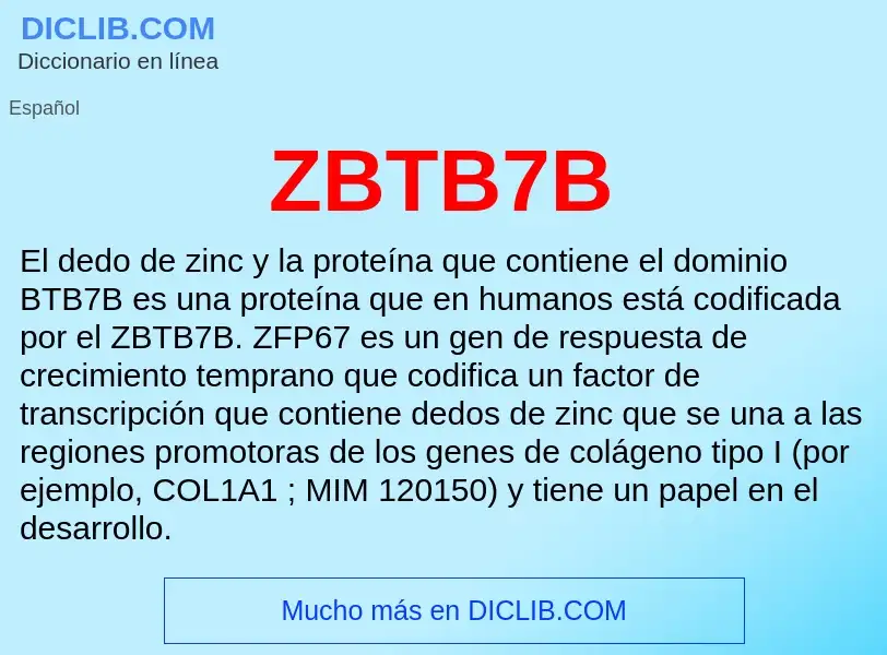 O que é ZBTB7B - definição, significado, conceito