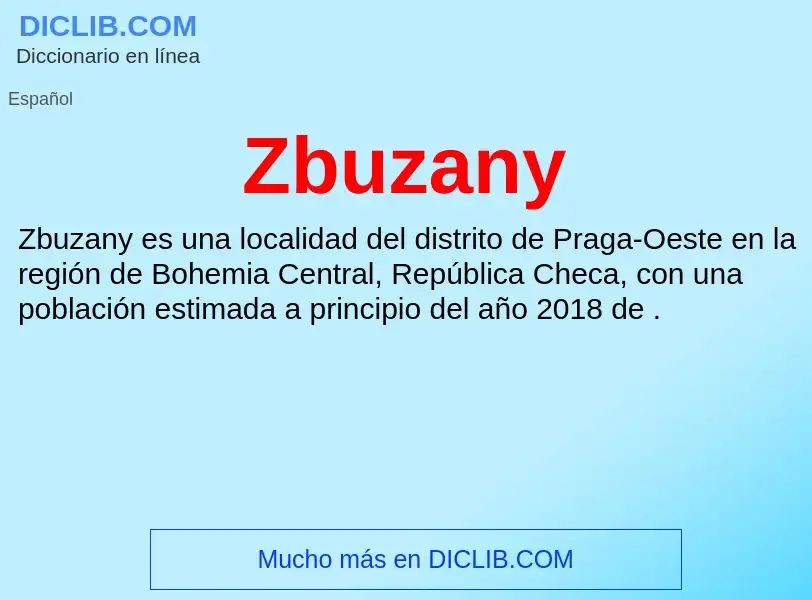 ¿Qué es Zbuzany? - significado y definición