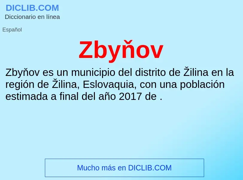 ¿Qué es Zbyňov? - significado y definición